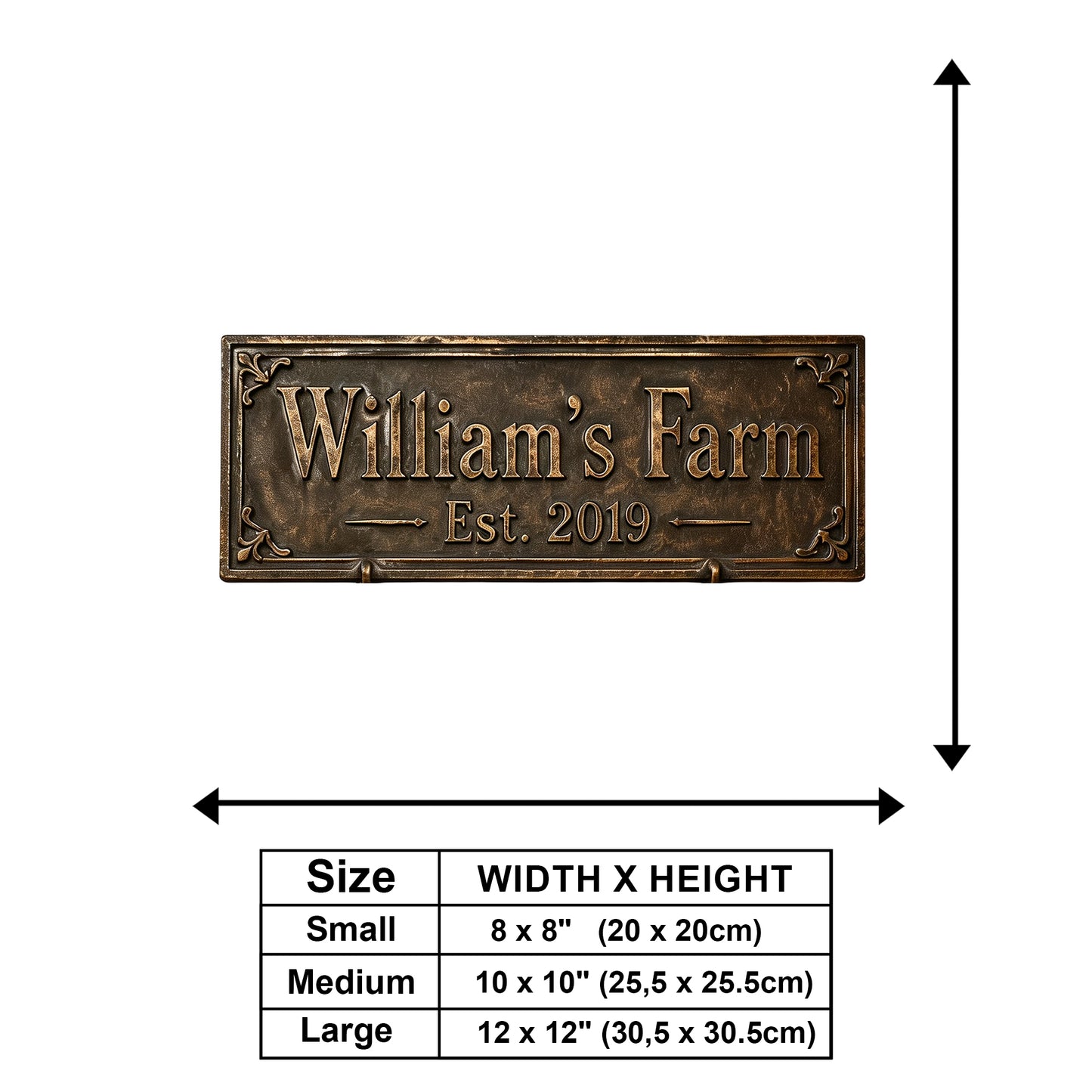 Happy Farm - Personalized Farmer Wooden Wall Mount Sign