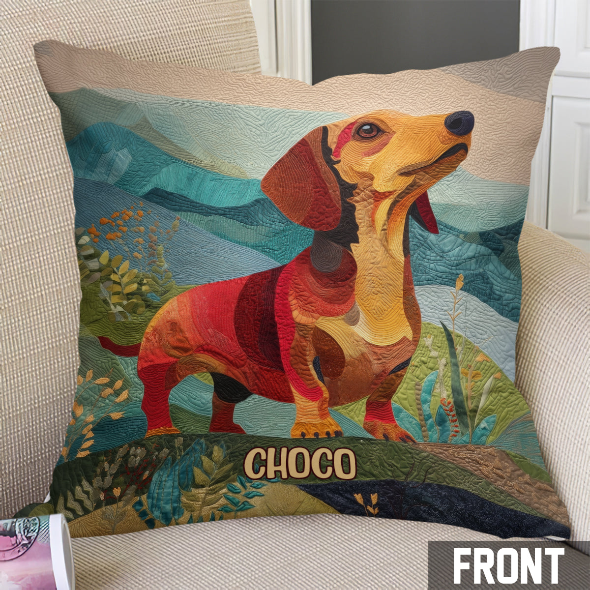 Love Dachshunds - Personalized Dachshund Throw Pillow