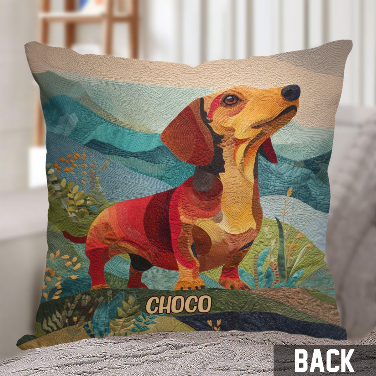 Love Dachshunds - Personalized Dachshund Throw Pillow