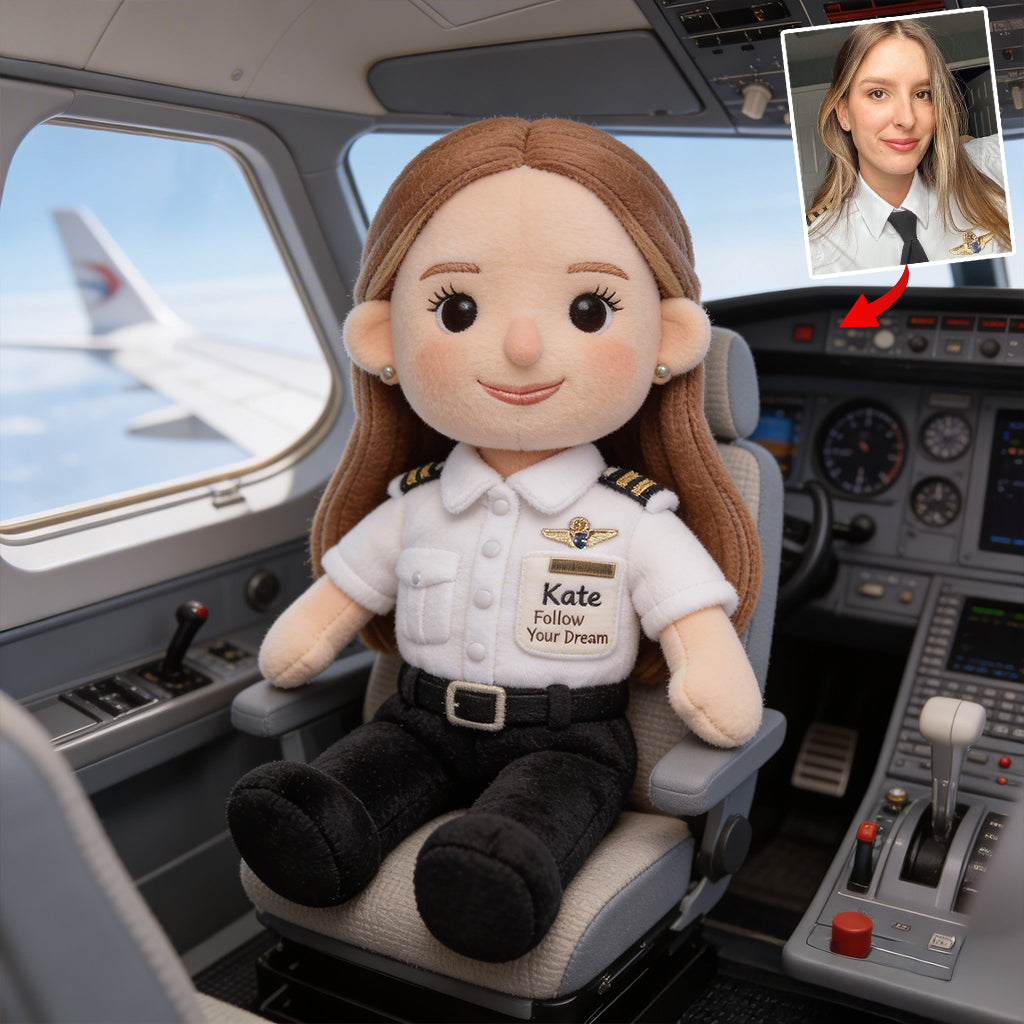 Follow Your Dream - Personalized Pilot Premium Faux Fur Pillow