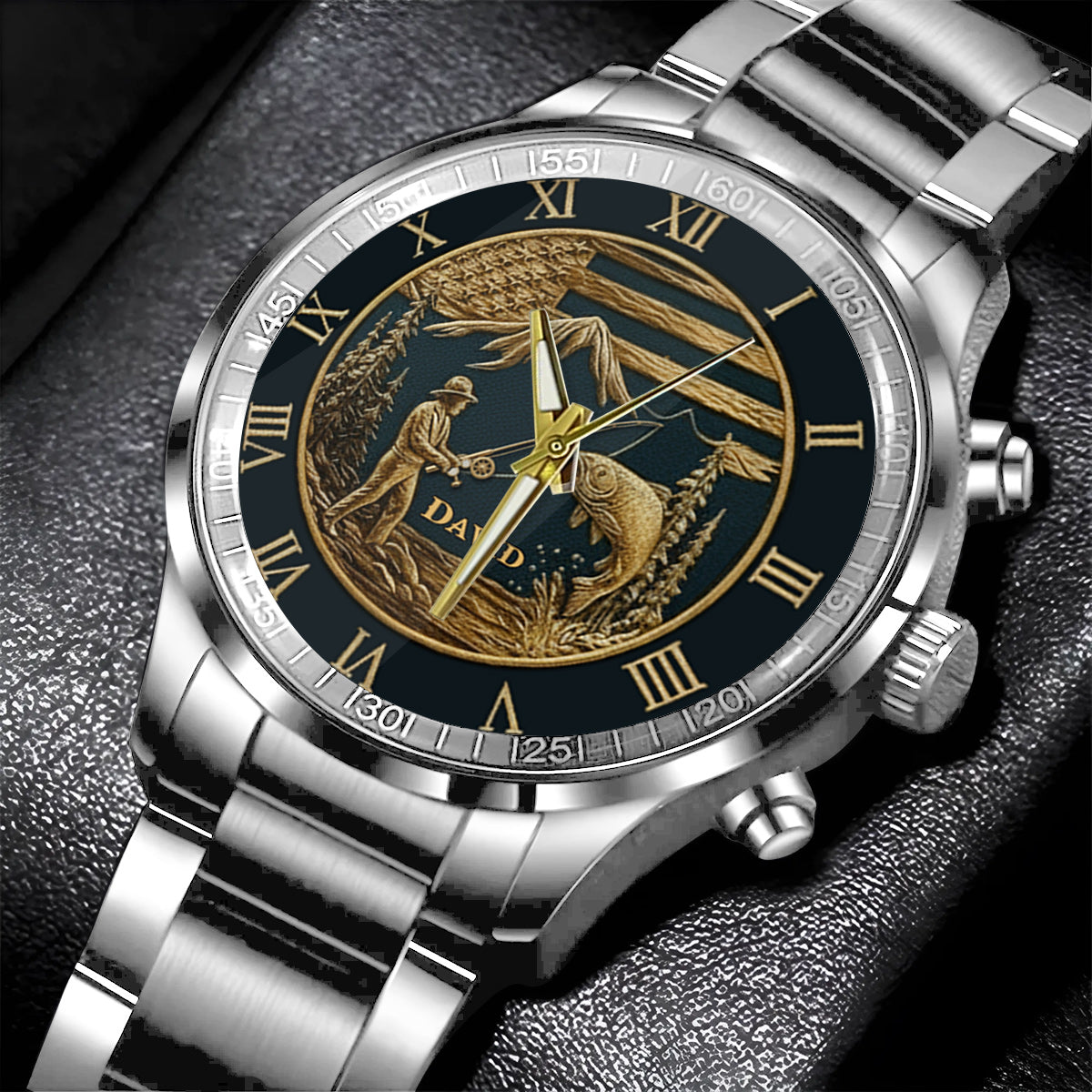 Gift For Fishing Lovers - Personalized Fishing Hand Watch