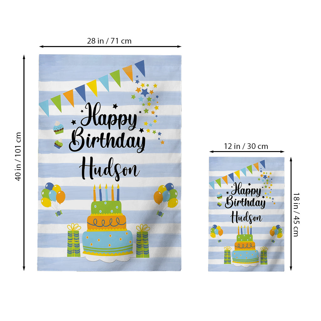 Happy Birthday - Personalized Birthday Garden Flag
