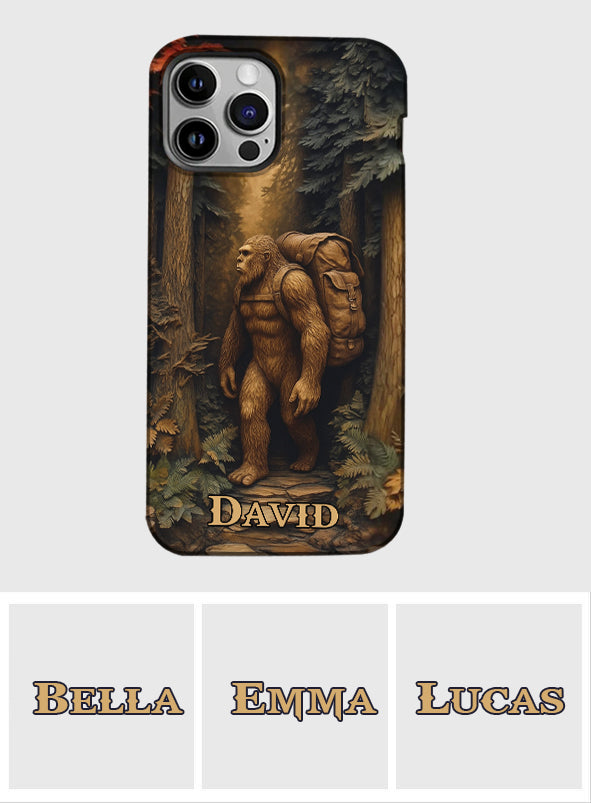 Sasquatch In Forest - Personalized Hiking Full Print Phone Case