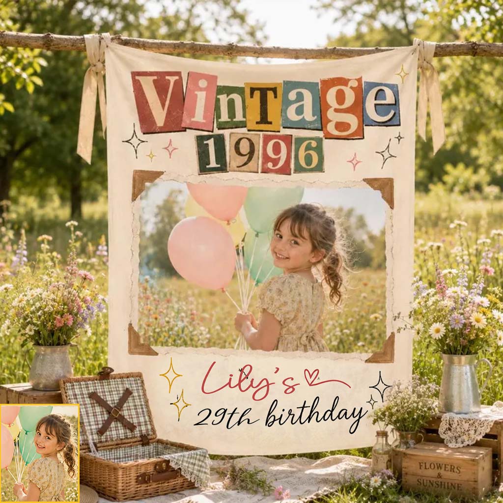 Birthday Gift - Personalized Birthday Wall Tapestry