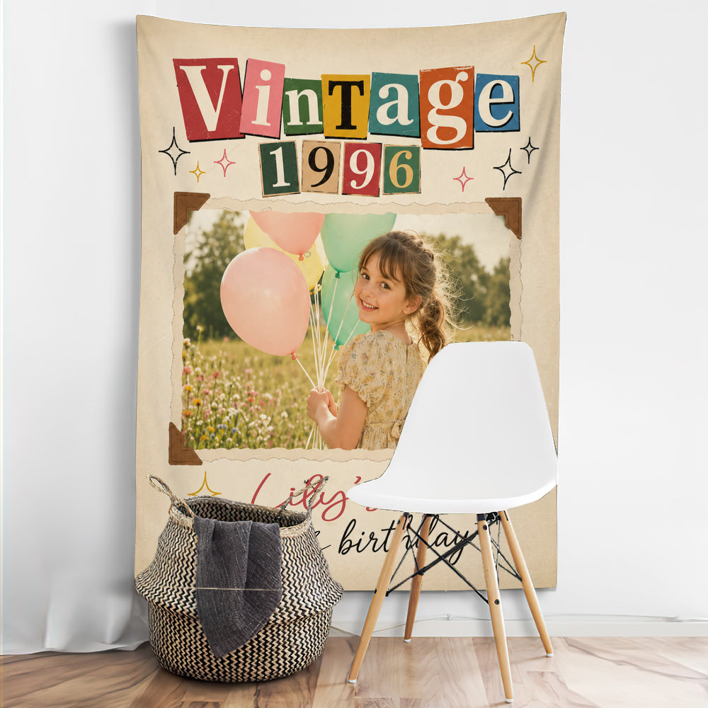 Birthday Gift - Personalized Birthday Wall Tapestry