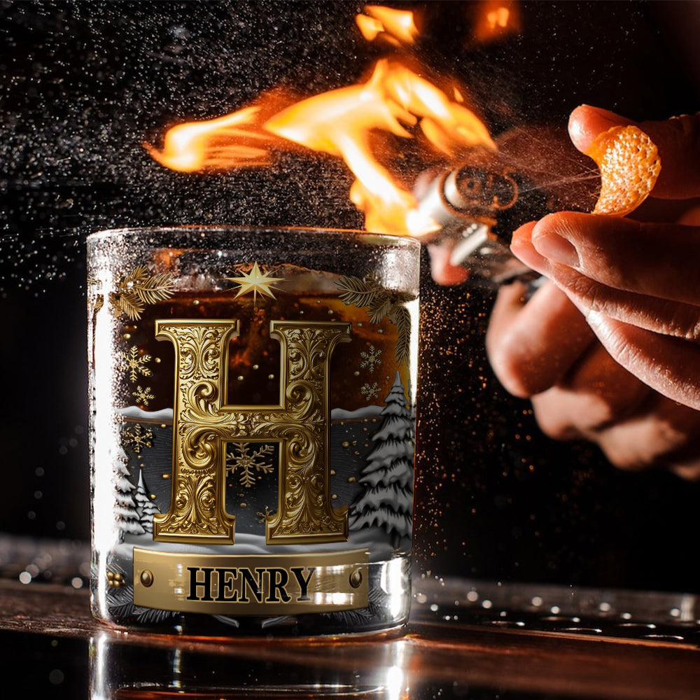 Merry Christmas - Personalized Whisky Whiskey Glass