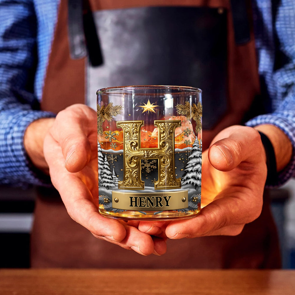 Merry Christmas - Personalized Whisky Whiskey Glass