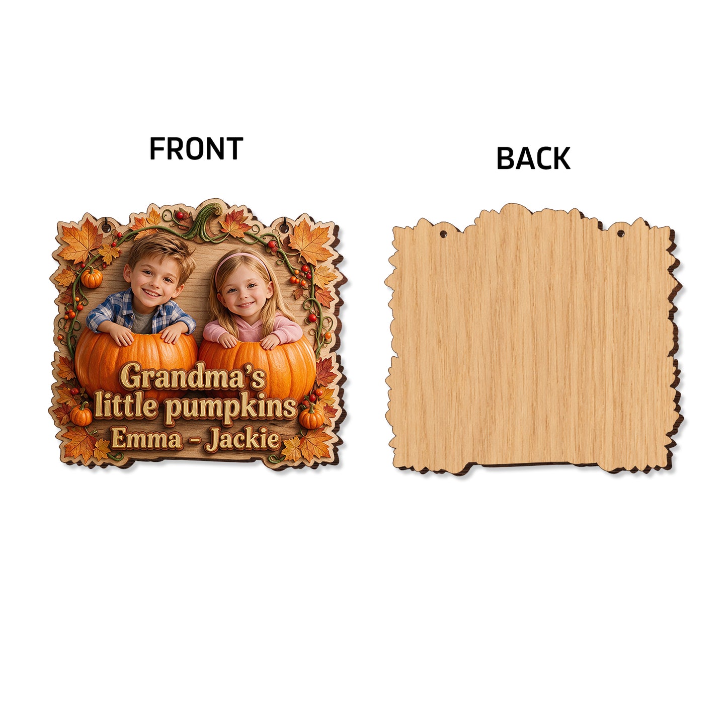 Pumpkin Garden - Personalized Grandma Wood Sign With Stake