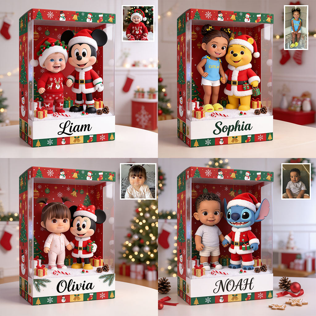 Christmas Cartoon Character Gift Box - Personalized Mouse Acrylic Display Box