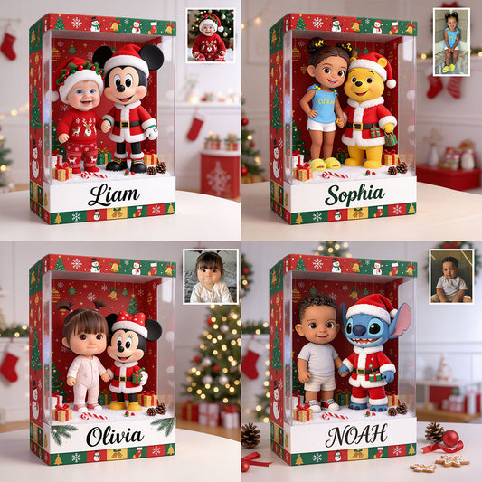 Christmas Cartoon Character Gift Box - Personalized Mouse Acrylic Display Box