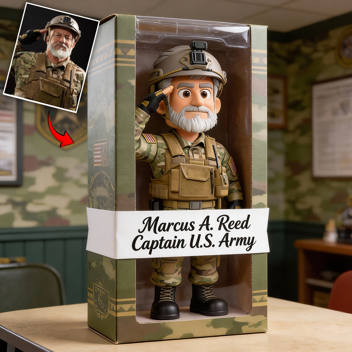 Veteran Gift - Personalized Veteran Custom Shaped Acrylic Plaque