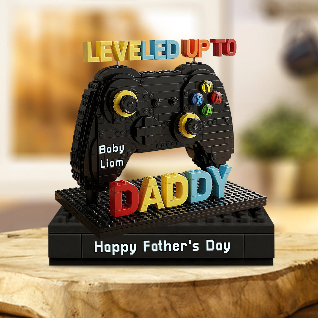 Leveled Up to Daddy - Personalized Father Custom Shaped Acrylic Plaque