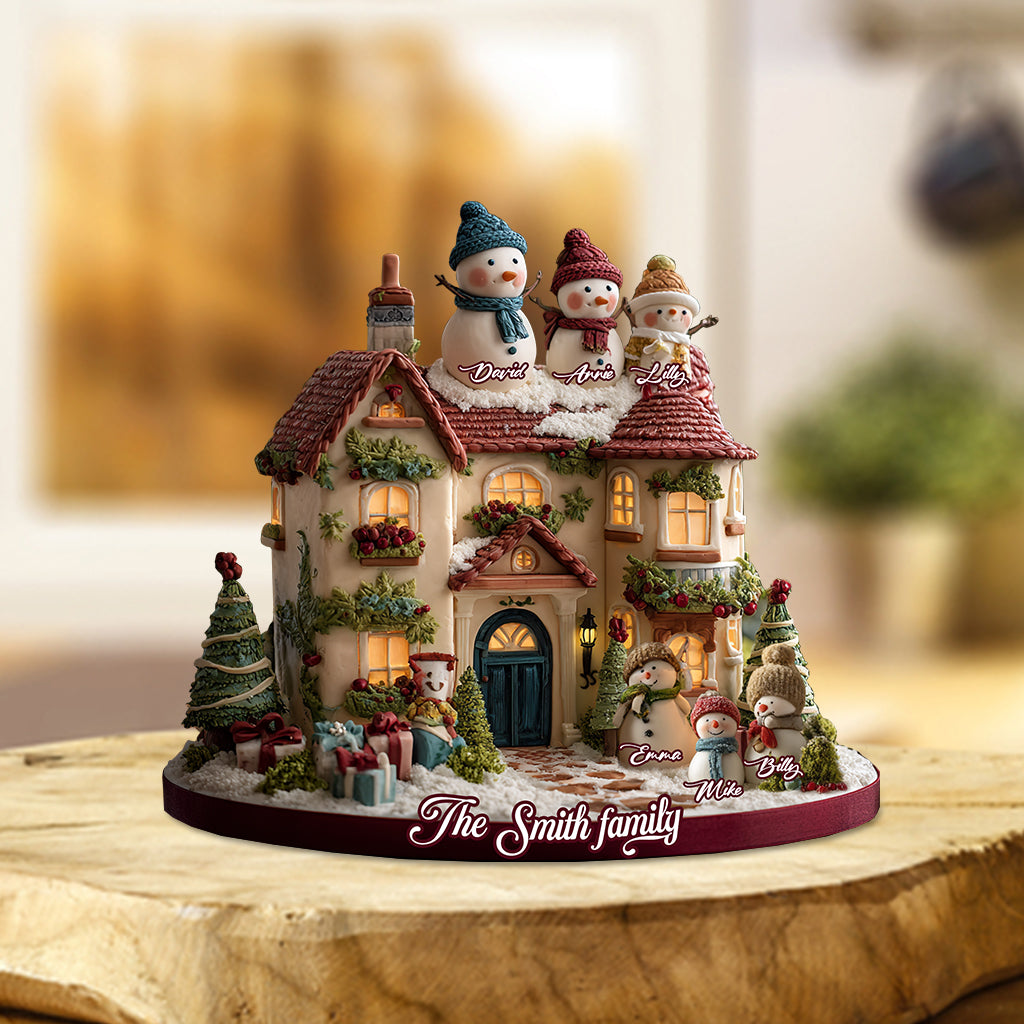 Christmas Time - Personalized Family Custom Shaped Acrylic Plaque