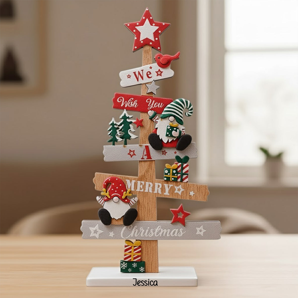 Merry Christmas - Personalized Christmas Custom Shaped Acrylic Plaque