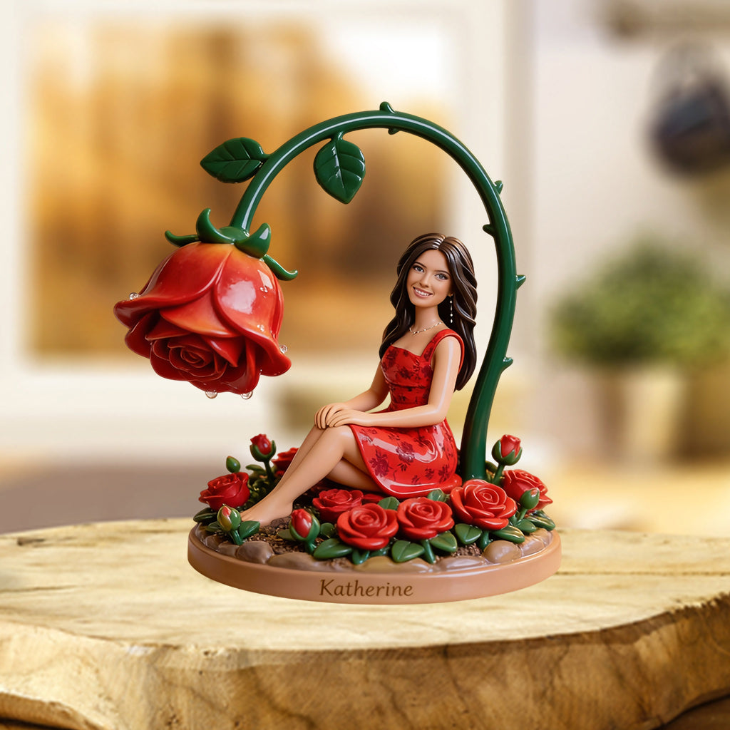 Custom Any Photo Birthmonth Flower - Personalized Self Love Custom Shaped Acrylic Plaque