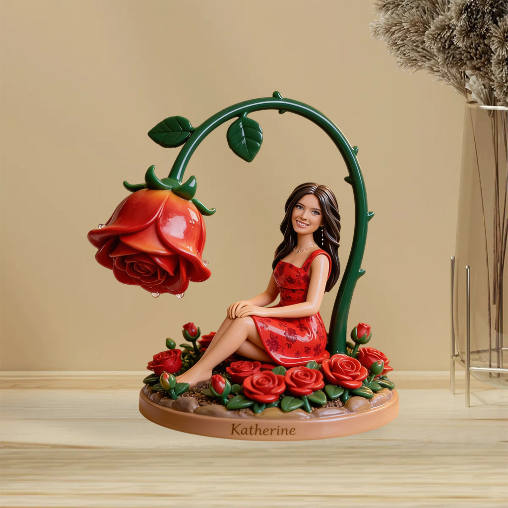 Custom Any Photo Birthmonth Flower - Personalized Self Love Custom Shaped Acrylic Plaque