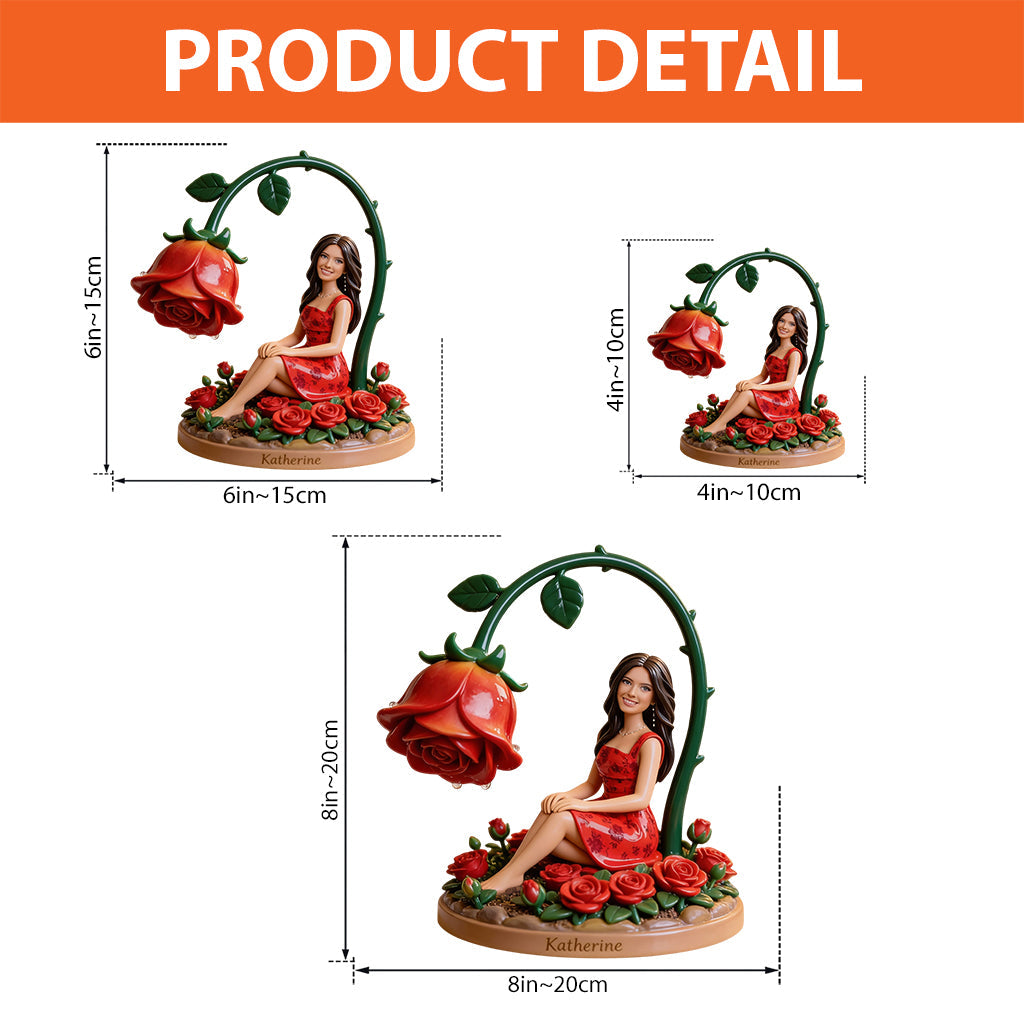 Custom Any Photo Birthmonth Flower - Personalized Self Love Custom Shaped Acrylic Plaque