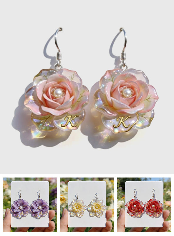Custom Any Photo Birth Flower - Personalized Birth Month Flower Earrings