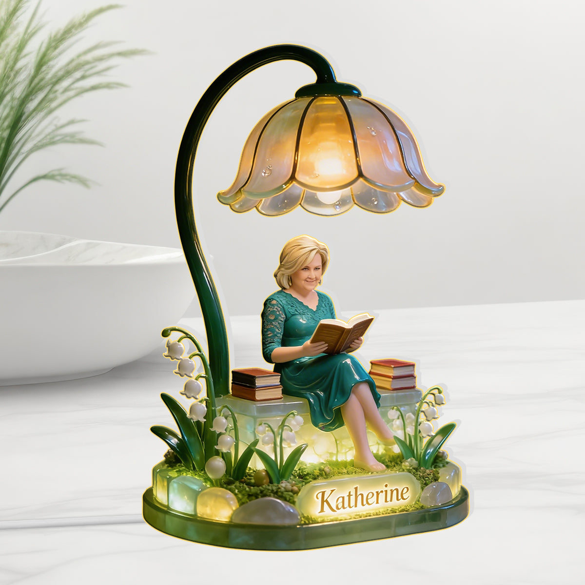 Custom Any Photo Reading Lamp For Book Lovers - Personalized Book Acrylic LED Night Light