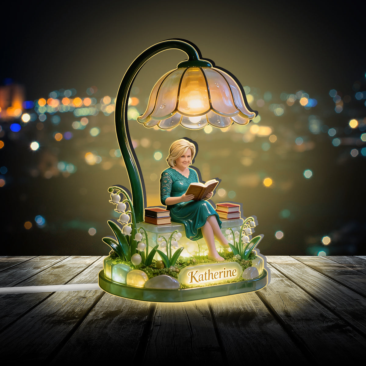 Custom Any Photo Reading Lamp For Book Lovers - Personalized Book Acrylic LED Night Light