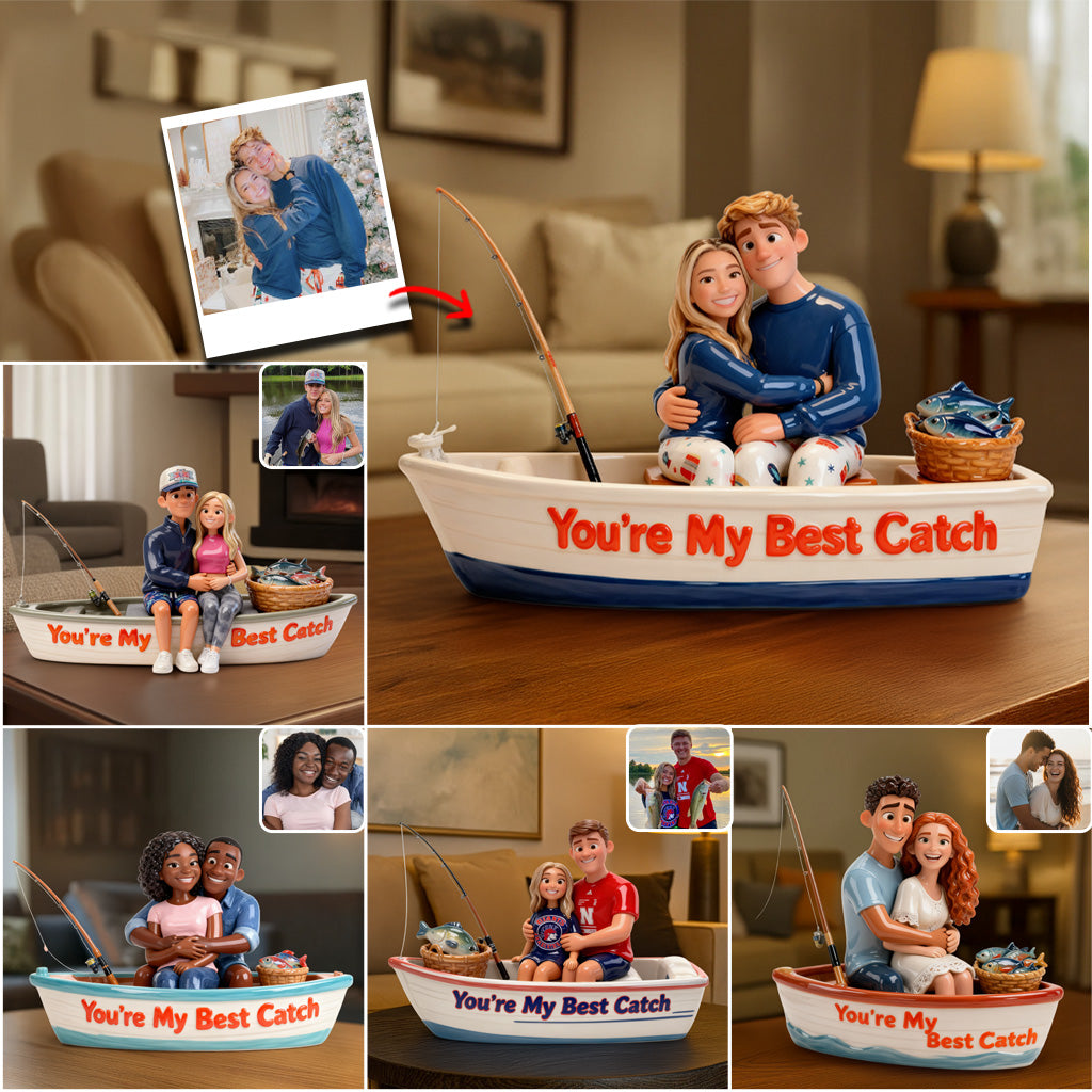 You're My Best Catch - Personalized Fishing Custom Shaped Acrylic Plaque