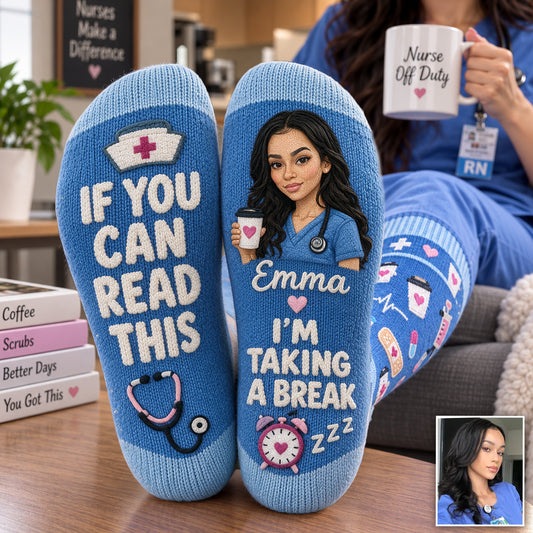 Funny Photo Nurse Gift - Personalized Nurse Socks