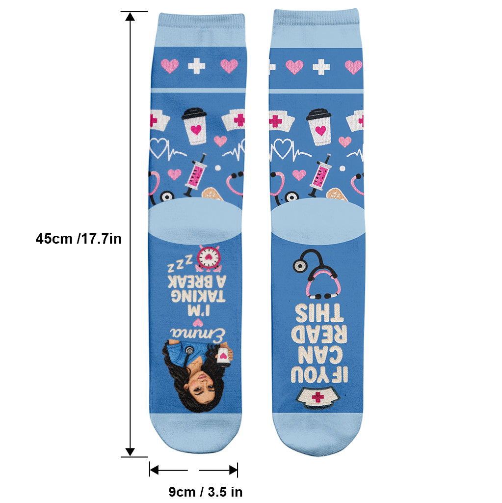 Funny Photo Nurse Gift - Personalized Nurse Socks