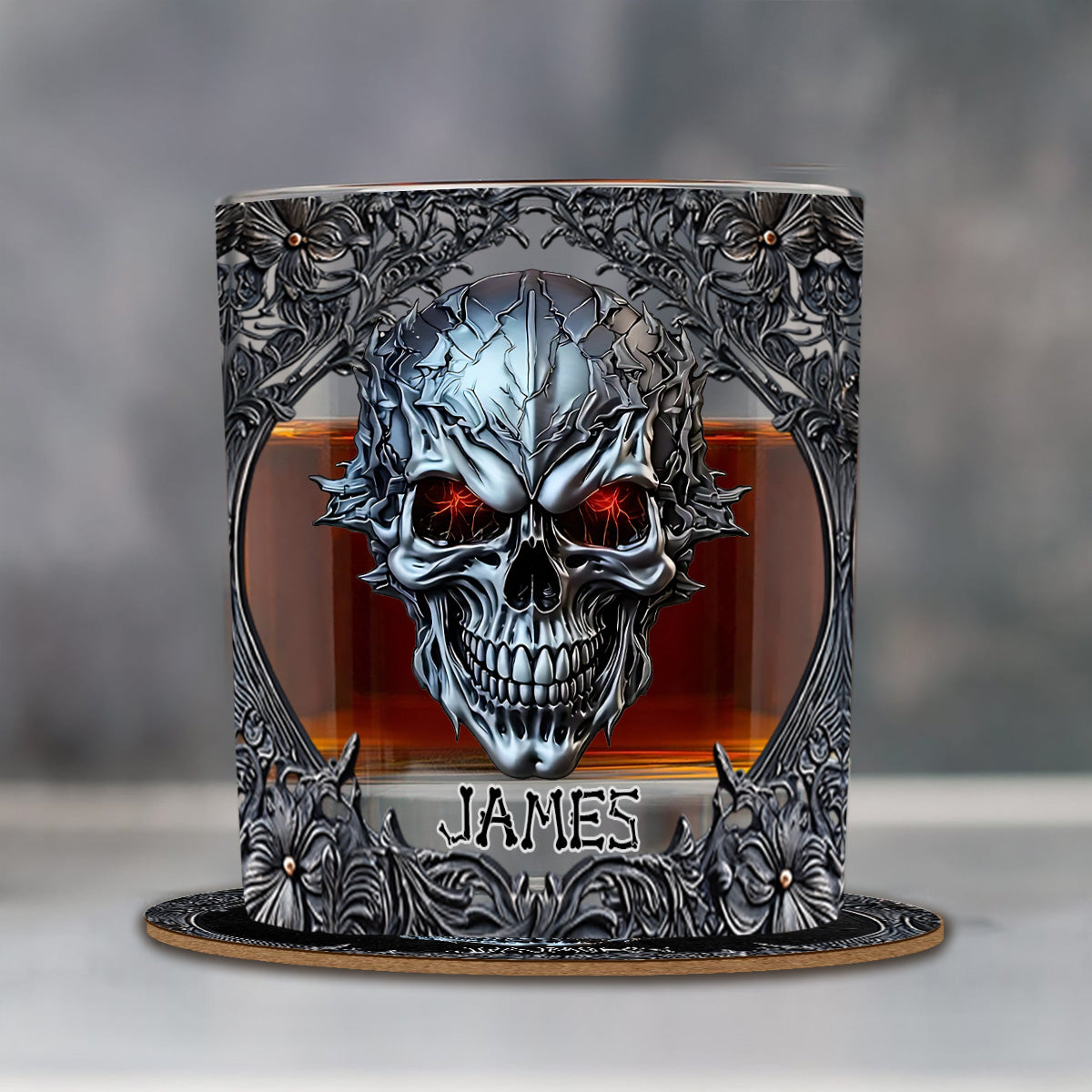 Cool Skull - Personalized Skull Whiskey Glass