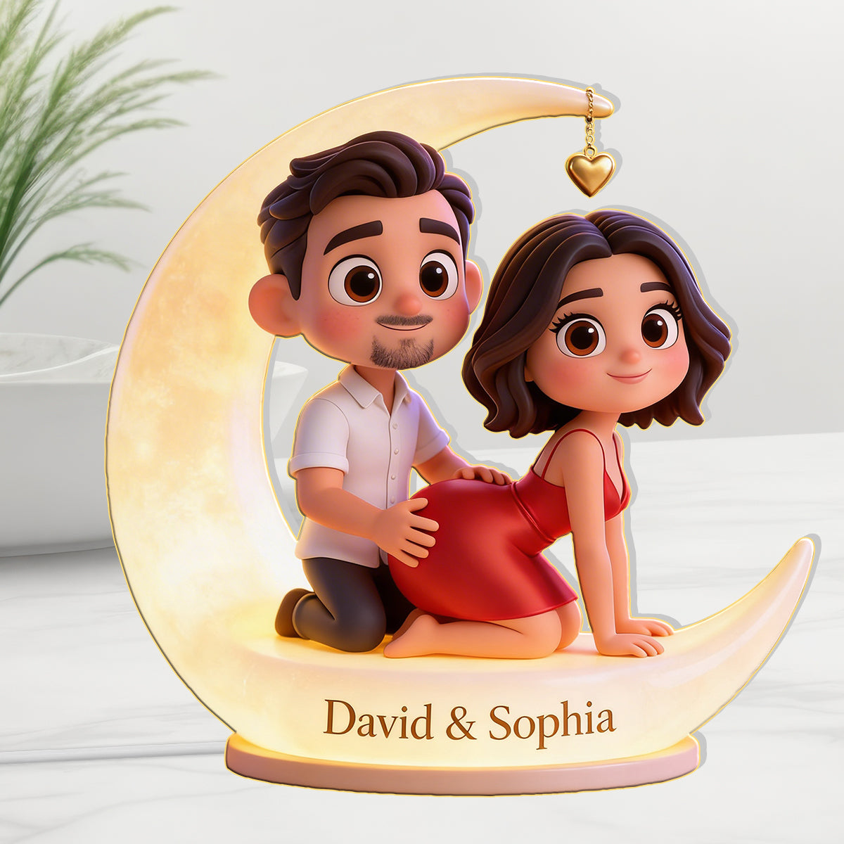 Custom Any Photo - Personalized Spicy Couple Acrylic LED Night Light