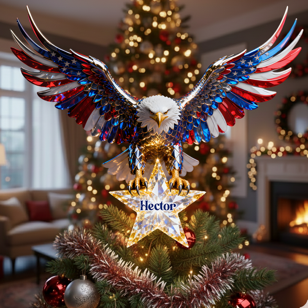 Strong Eagle - Personalized Bald Eagle Tree Topper