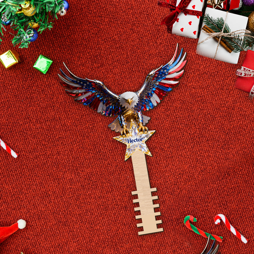 Strong Eagle - Personalized Bald Eagle Tree Topper