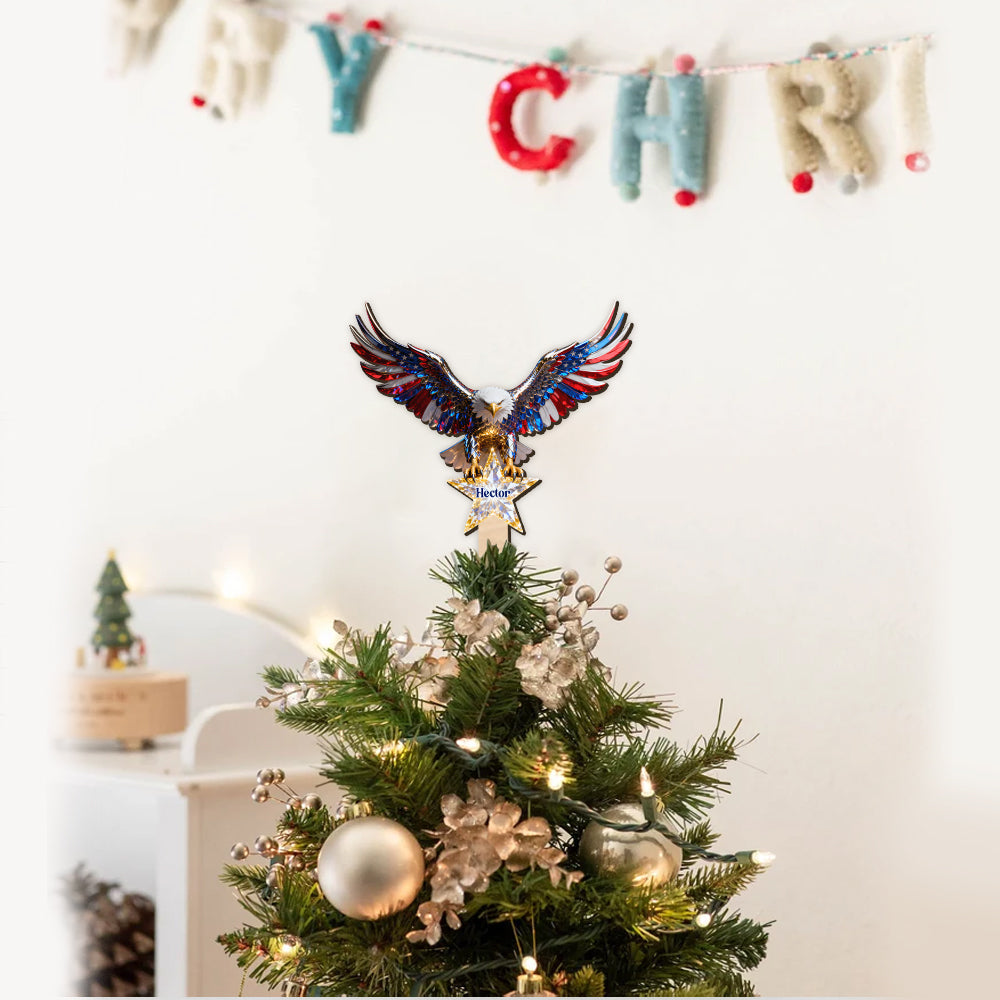 Strong Eagle - Personalized Bald Eagle Tree Topper