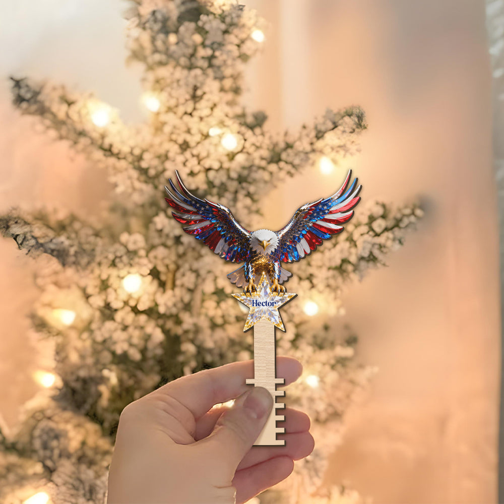 Strong Eagle - Personalized Bald Eagle Tree Topper