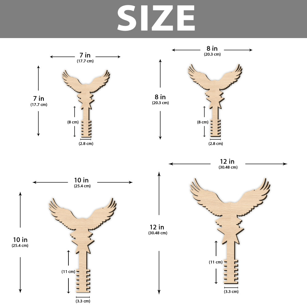 Strong Eagle - Personalized Bald Eagle Tree Topper