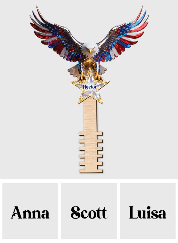 Strong Eagle - Personalized Bald Eagle Tree Topper