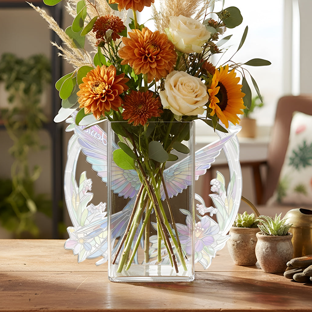 Stunning Humming Bird - Personalized Hummingbird Acrylic Pot