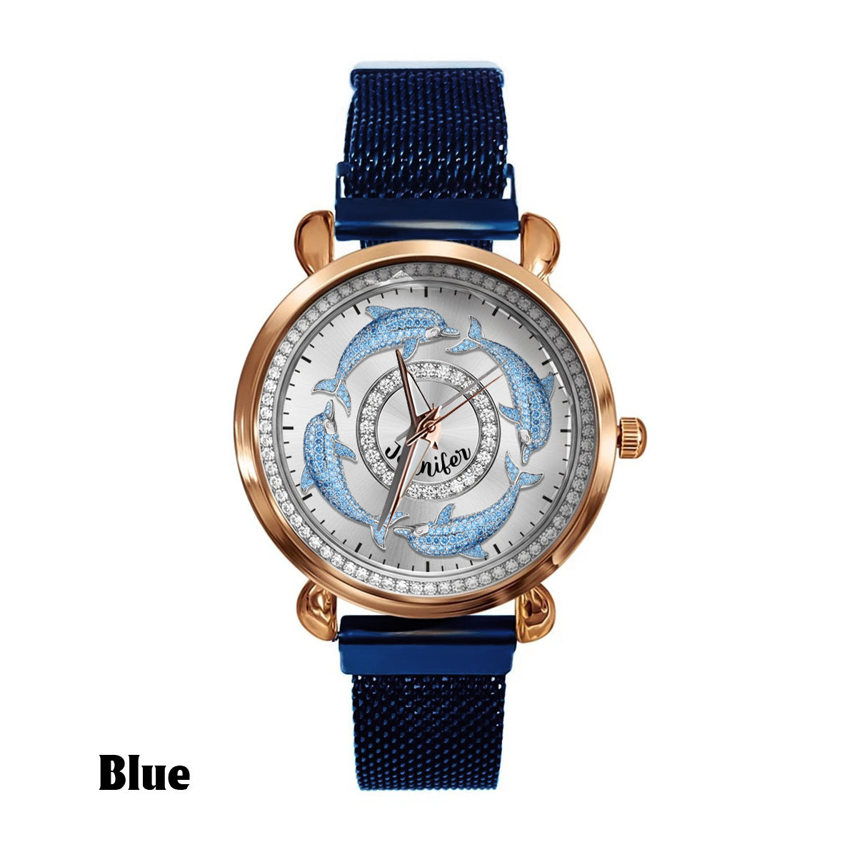 Love Dolphins - Personalized Dolphin Women Hand Watch