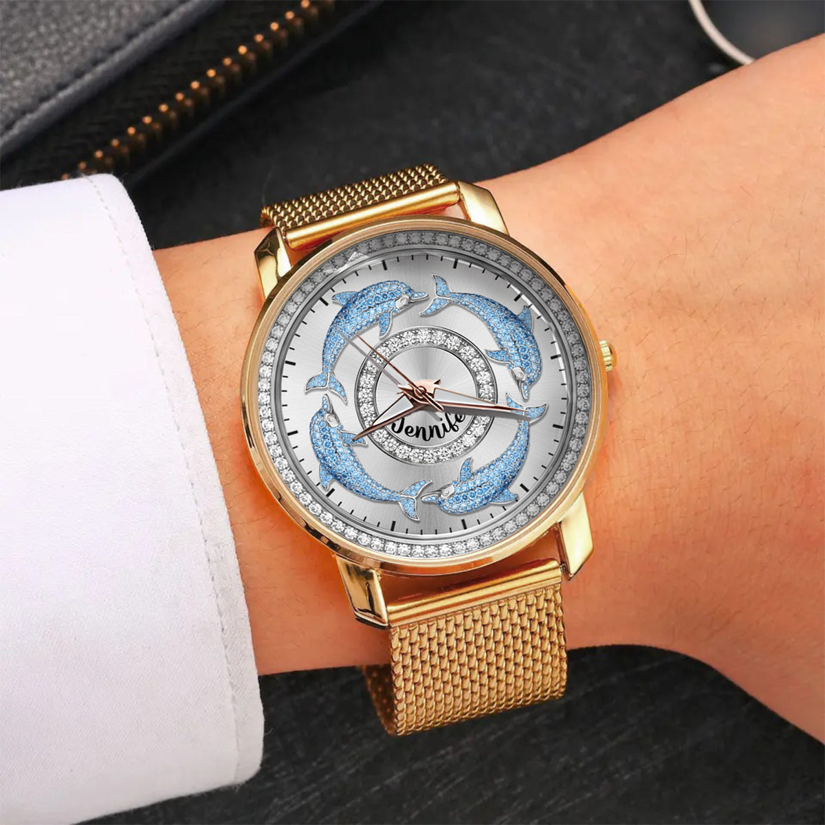 Love Dolphins - Personalized Dolphin Women Hand Watch