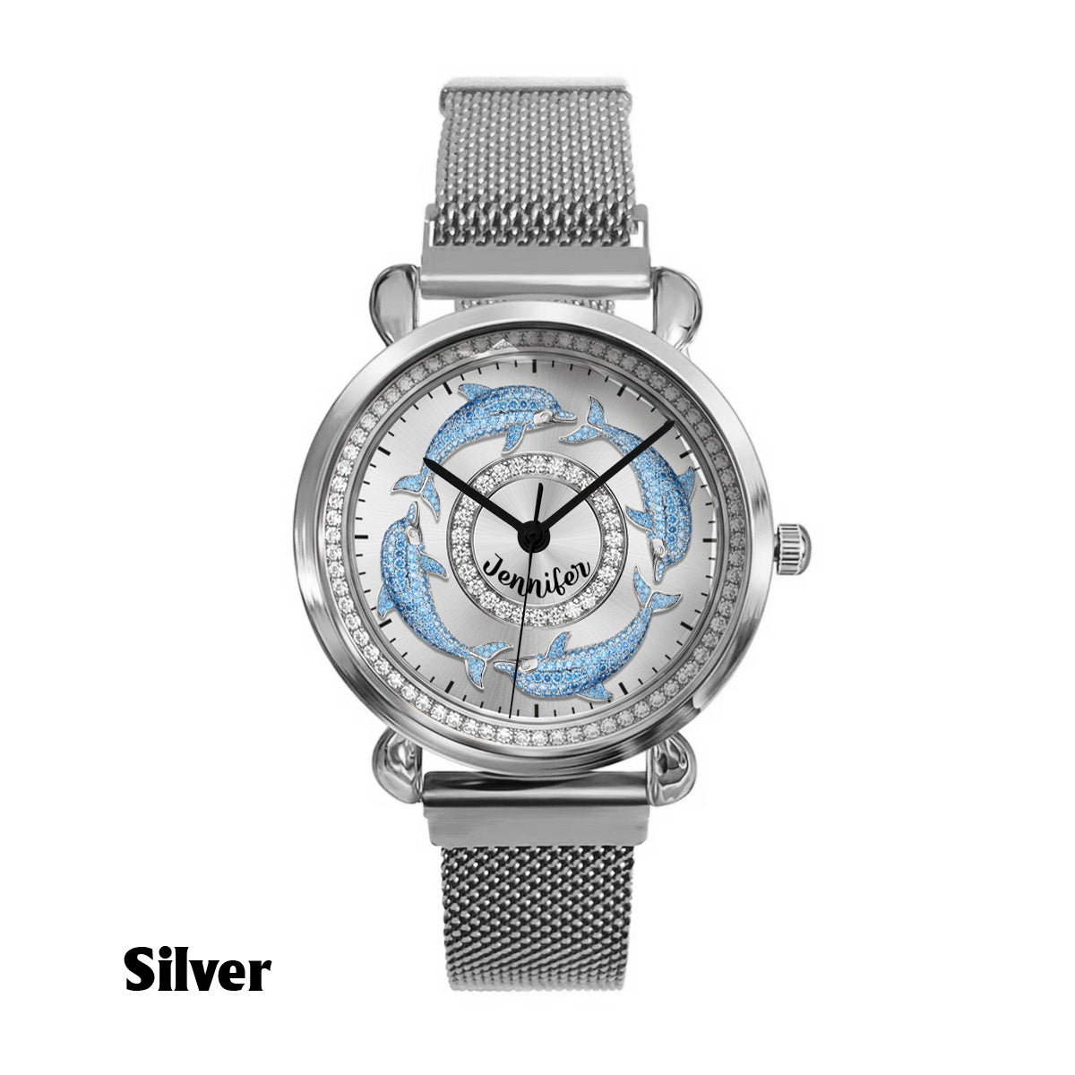 Love Dolphins - Personalized Dolphin Women Hand Watch