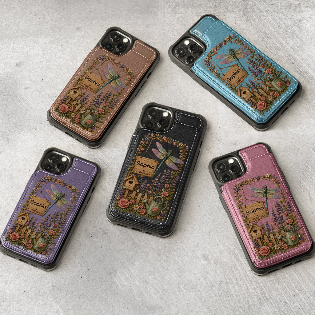 Humingbird, Dragonfly - Personalized Gardening Wallet Phone Case