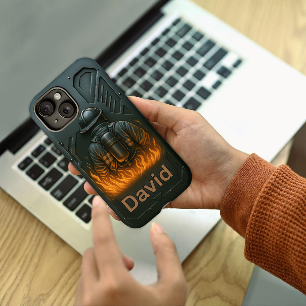 The Strone One - Personalized Firefighter Full Print Phone Case