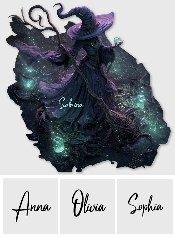 Beautiful Witch - Personalized Witch Shaped Doormat/ Rug