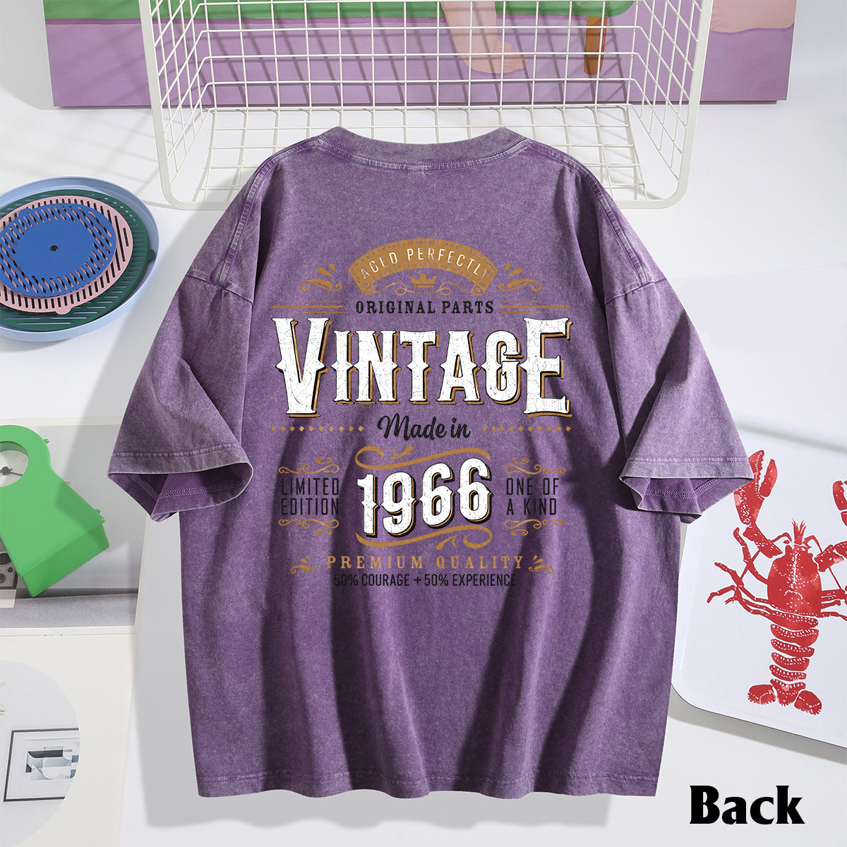 Birthday Gift - Personalized Birthday Washed T-Shirt