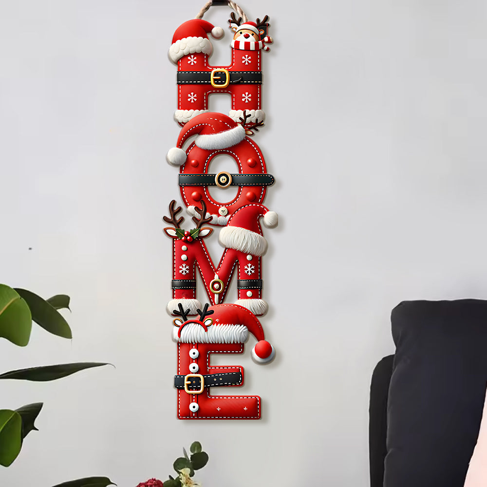 Welcome Home - Personalized Family Custom Shaped Wood Sign