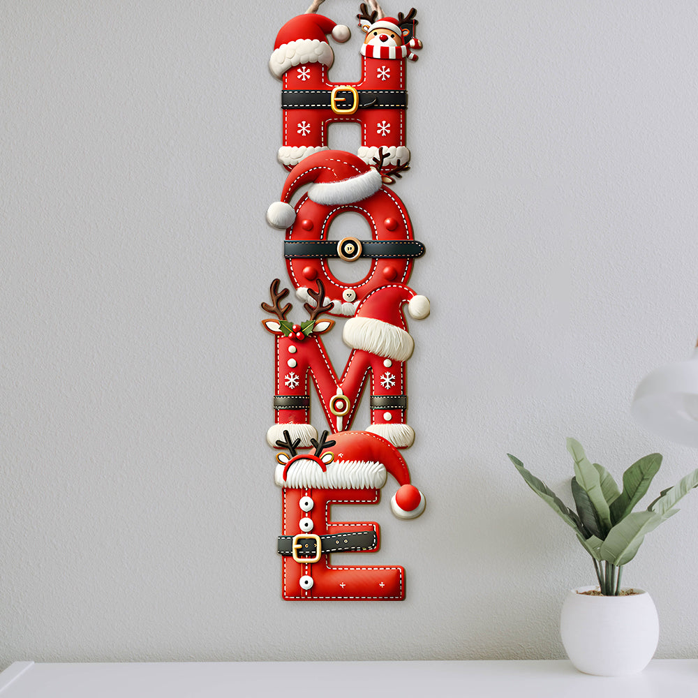 Welcome Home - Personalized Family Custom Shaped Wood Sign