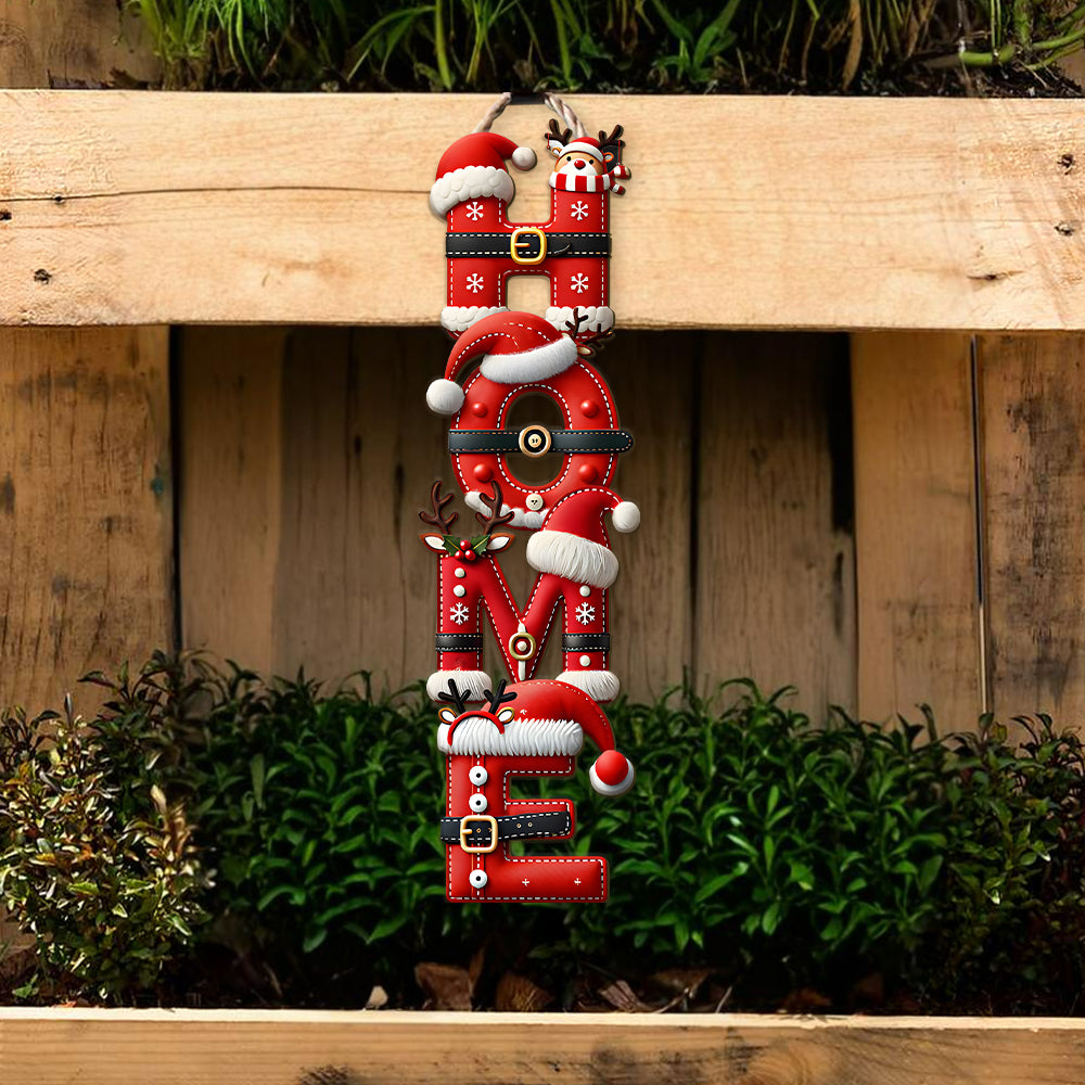 Welcome Home - Personalized Family Custom Shaped Wood Sign