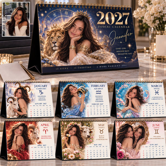 Zodiac Sign Inspiration - Personalized Horoscope Desk Calendar