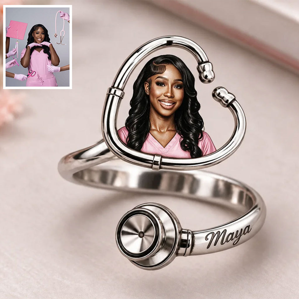 Nurse Life - Personalized Nurse Adjustable Shaped Ring