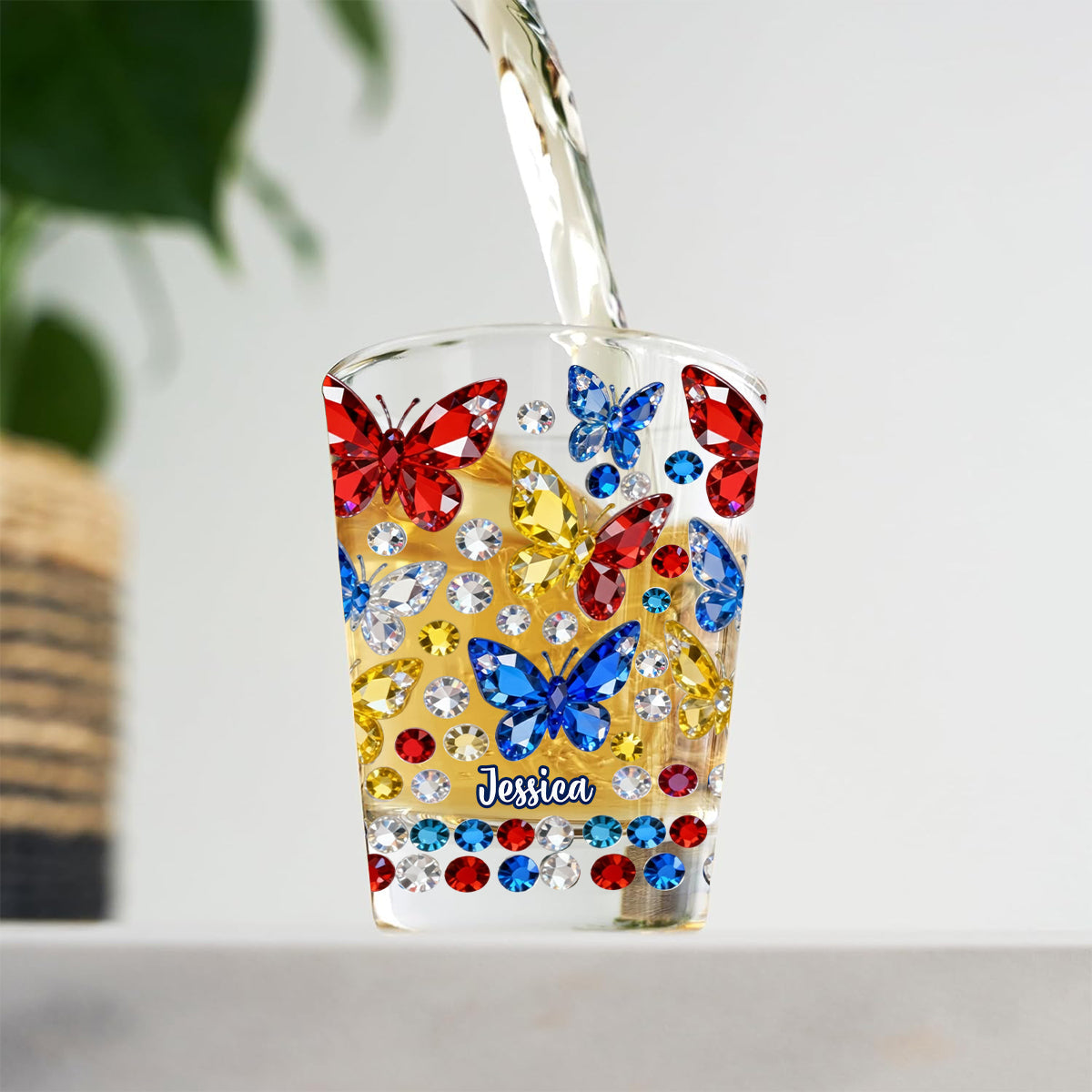 Beautiful Butterfly - Personalized Butterfly Shot Glasses Set