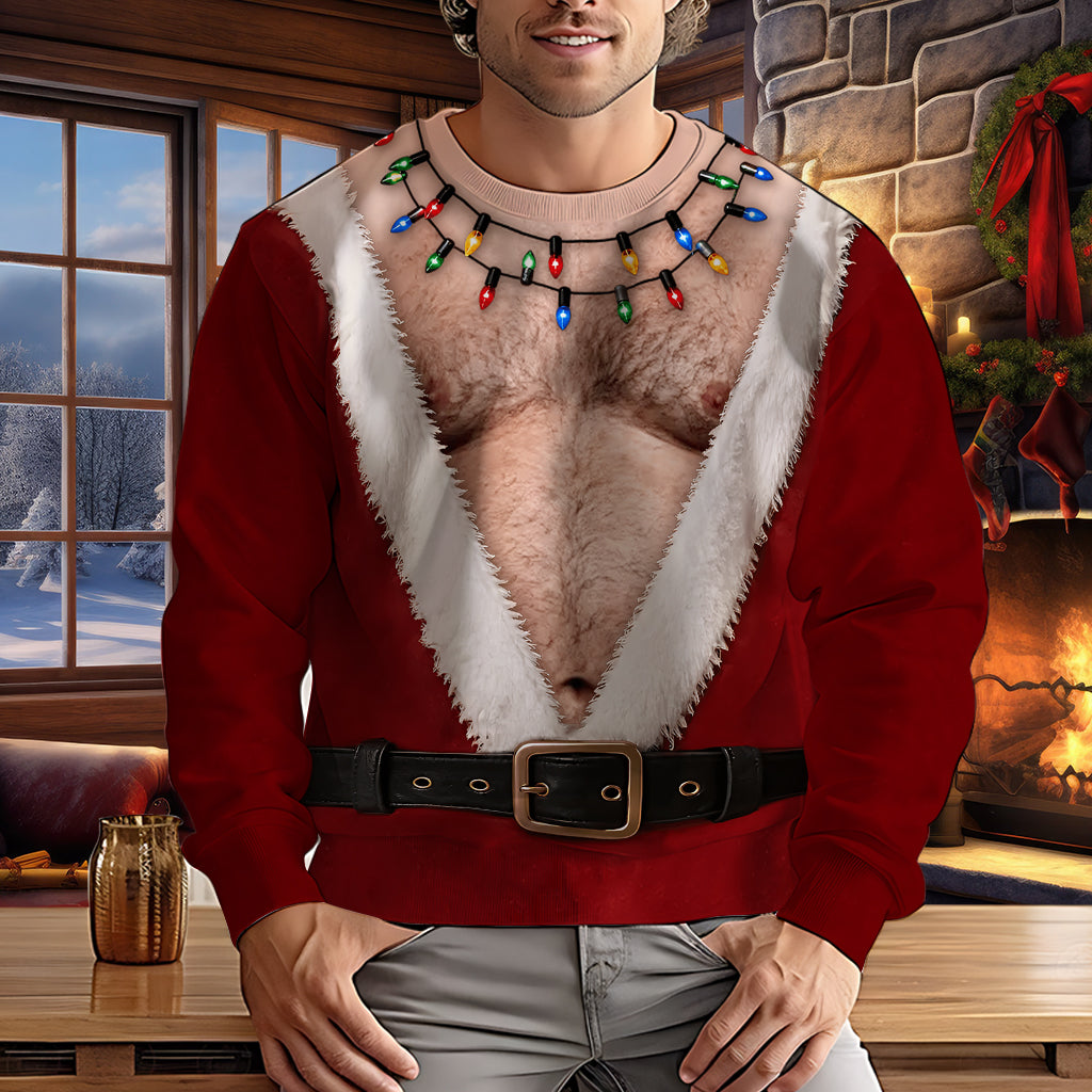 Funny Christmas Gift, Christmas Funny Men Gift, Personalized Birthday Gifts For Husband, Son, Grandson, Brother, Grandpa, Dad, Yourself - Personalized Spicy Couple Ugly Sweater